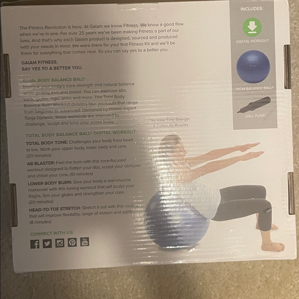 GAIAM Total Body Balance Ball - Picture 2 of 3